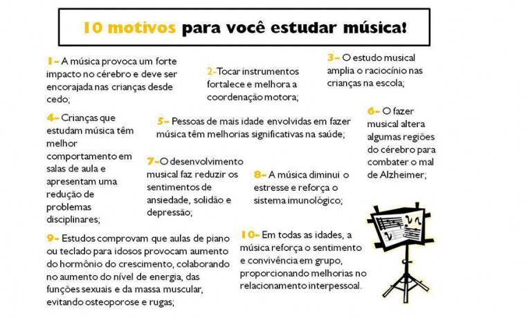 10 Motivos para se estudar Música